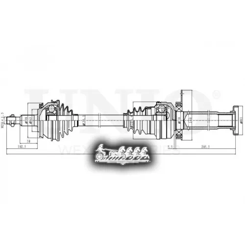 Привод В Сборе Vw Transporter(T5)/Multivan(T5/6) 03- Перед.прав. UNIO 