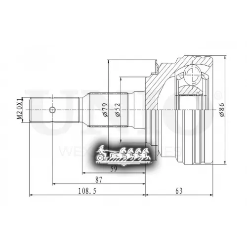 Шрус Daewoo Nexia/Lanos 95- Внеш. UNIO 