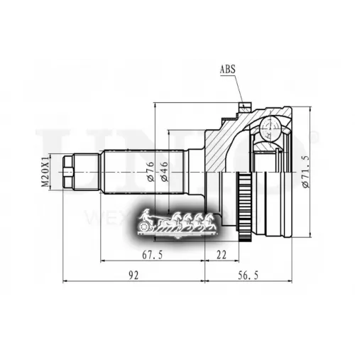 Шрус Daewoo Matiz 98- Внеш. UNIO 