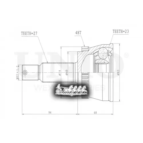 Шрус Hyundai Tucson 04- Внеш. UNIO 