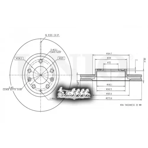 Диск Тормозной Mazda 6/626 98- Перед. UNIO 