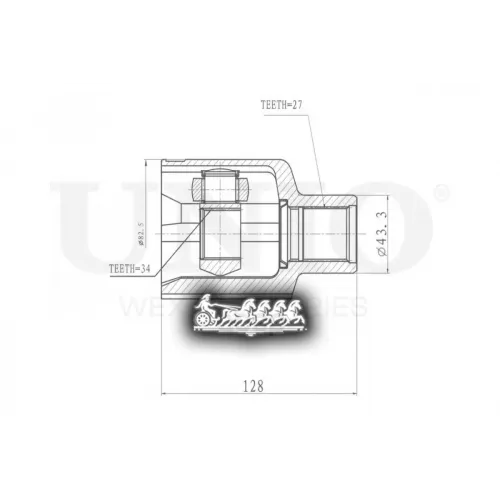 Шрус Opel Antara 06- Внутр. UNIO 