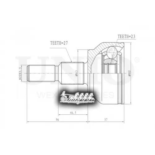 Шрус Ford Focus 10- Внеш. UNIO 