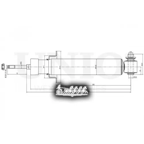Амортизатор Bmw 5(E39) Газ.задн. UNIO 