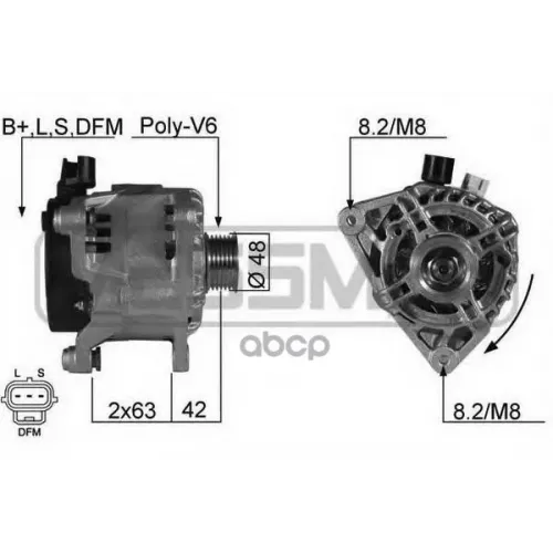 Генератор Ford Focus I 1.8-2.0 16V 01-04 80A 14V Era 