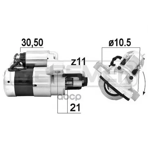 Стартер Mazda 6 02-07 1 Квт. Era 