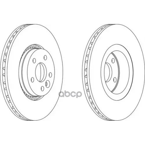 Диск Торм. Пер. Volvo S60 Ii, S80 Ii, Xc70 Ii, V70 Ii,Iii/Ford Galaxy 08-15, S-Max 06-14 Ferodo DDF1607C-1