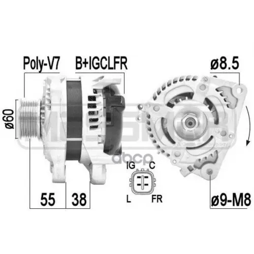 Генератор Honda Cr-V/Accord 2.0 07- 130A Era 