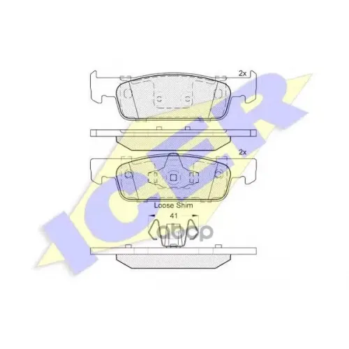 Колодки Тормозные Комплект Icer 