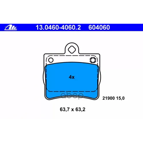 Колодки Тормозные Дисковые Ate 13.0460-4060.2