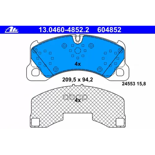 Комплект Тормозных Колодок Ate 13.0460-4852.2