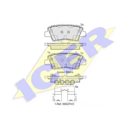 Колодки Тормозные Дисковые Комплект Icer 