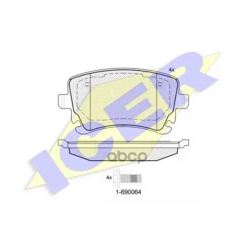 Тормозные Колодки Icer 181674-204
