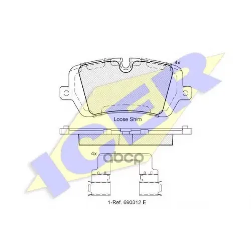 Колодки Тормозные Комплект Icer 