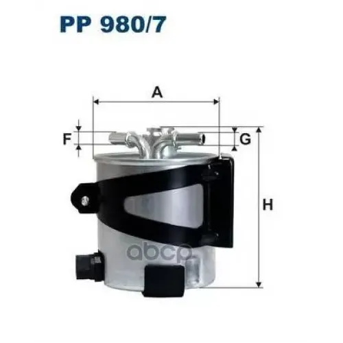 Фильтр Топл.renault Megane Ii 1.5/2.0 Dci 2005=> Filtron PP980/7