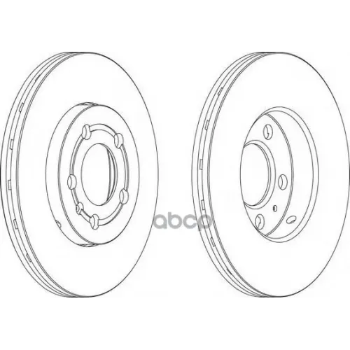 Диск Тормозной Audi A2/A3/Vw Golf Iv/V/Skoda Fabia/Octavia Передний Вент.d 256Мм Ferodo 