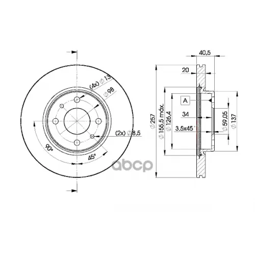 Комплект Дисков Тормозных Icer 78BD5056-2