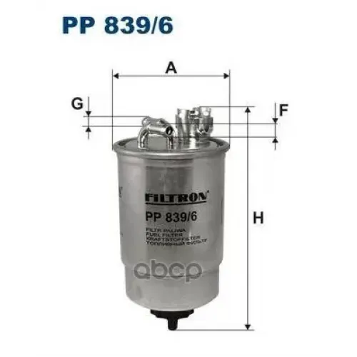 Фильтр Топл.vw Sharan/Ford Galaxy 1.9-2.0Tdi 1996=> Filtron PP839/6