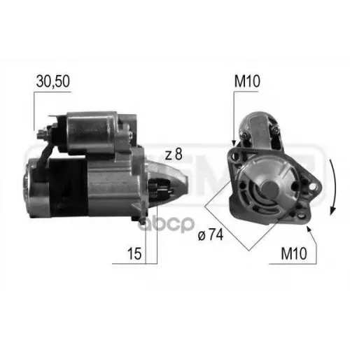 Стартер Mazda 3 1.4/1.6 03-09 1Квт. Era 