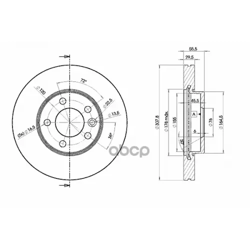 Диск Тормозной Icer 78BD6153-2