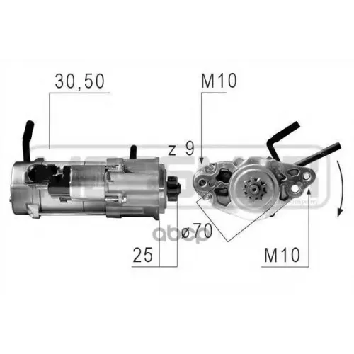 Стартер Land Rover Discovery 2.7Td 2Квт. Era 