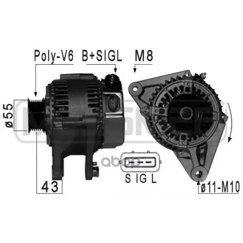 Генератор Toyota Corolla E12 1.6/1.8 80A Era 