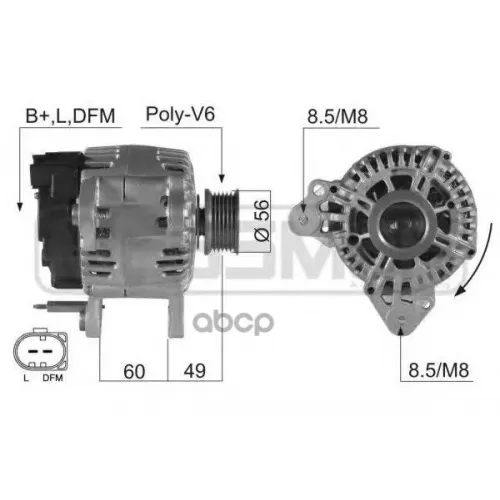 Генератор Skoda Octavia 1.6/1.8T 97- 110А Era 