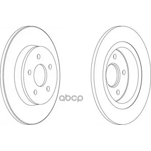 Диск Торм. Зад. Ford Focus Ii,C-Max 1.6Tdci,1.8Tdci,2.0Tdci,2.0L 2004=> Ferodo 