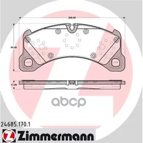 Колодки Тормозные Дисковые Zimmermann 24685.170.1