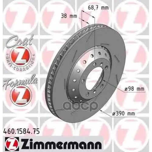 Диск Тормозной Porsche Panamera 11- Перед.лев.sport Coat Z Zimmermann 