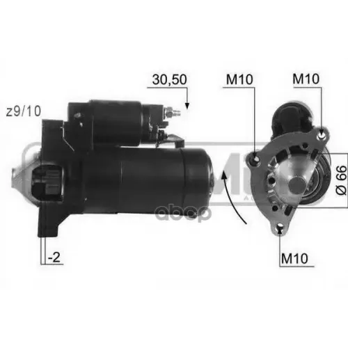Стартер Citroen/Peugeot Hdi 1.4Квт Era 