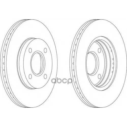 Диск Тормозной Ford Focus 98>05/Fusion 1.4/1.6 01> Передний Вентилируемый Ferodo 