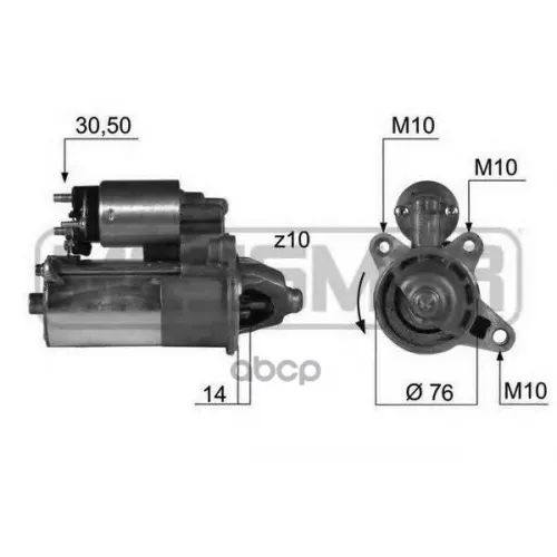 Стартер Ford Focus -04 1.4Квт Era 