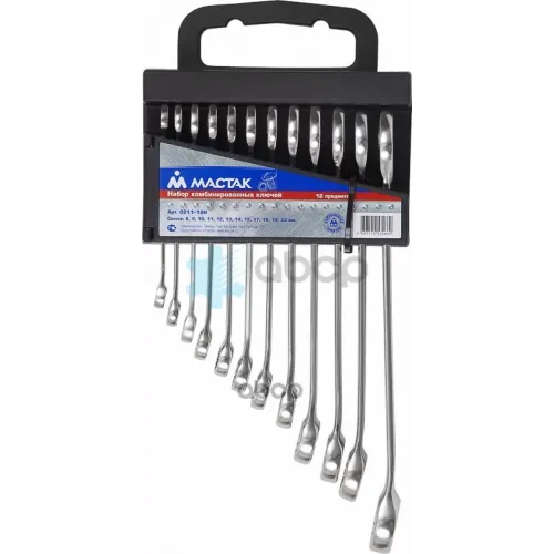 Набор Комбинированных Ключей, 8-22 Мм, 12 Предметов Мастак 0211-12H