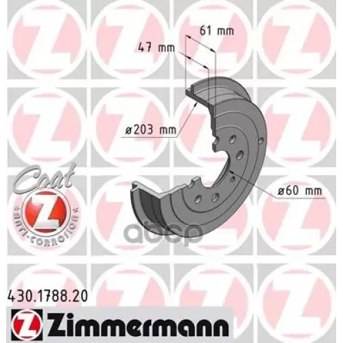 Барабан Тормозной Zimmermann 430.1788.20