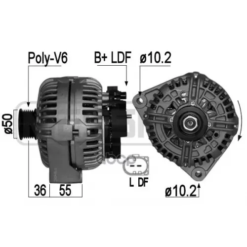 Генератор Mercedes W210/W211/W220 14B 150A Era 