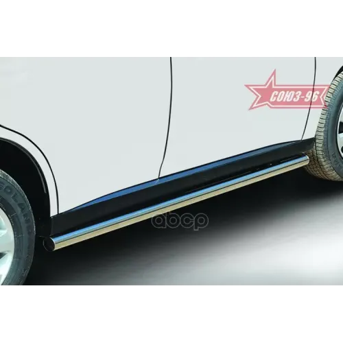 Пороги Труба D60 Заглушки 45,Mitsubishi Outlander Xl 2012- СОЮЗ-96 