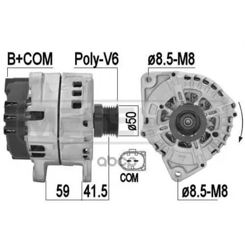 Генератор Mercedes W204/W211/W221 (220A 14V) Era 