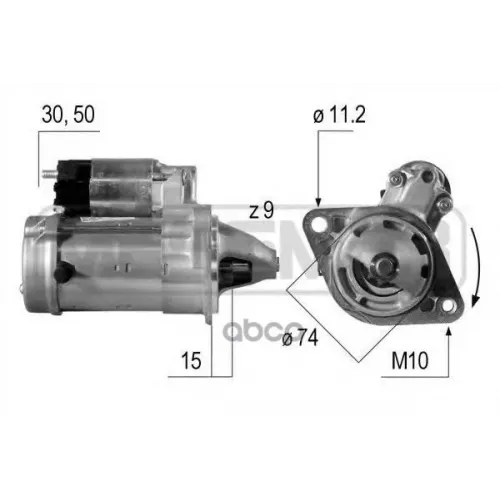 Стартер Toyota Avensis 1.6/1.8 03-08 Era 