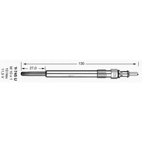 Свеча Накала D-Power 11 Y-745U NGK 