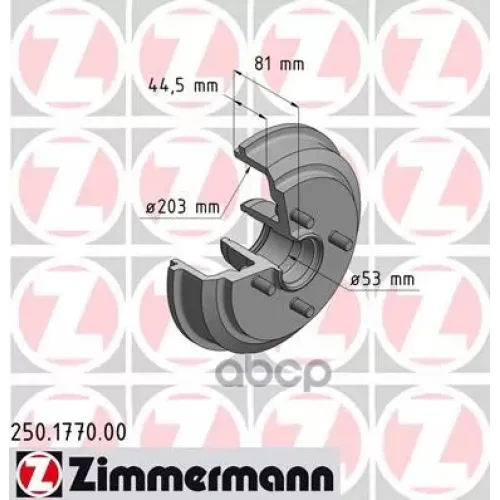 Барабан Тормозной Zimmermann 250.1770.00