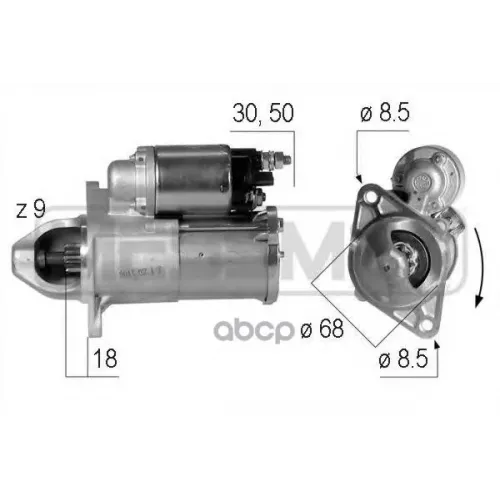 Стартер Opel Astra H/J 1.6/1.8 1.1Квт Era 