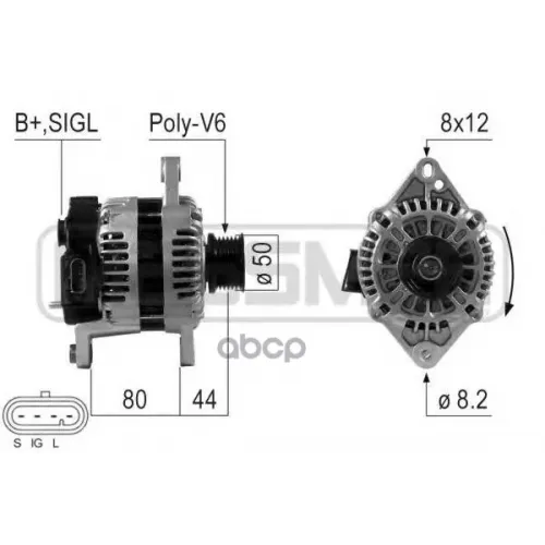 Генератор Chevrolet Lacetti 1.4/1.8 04- 85A Era 