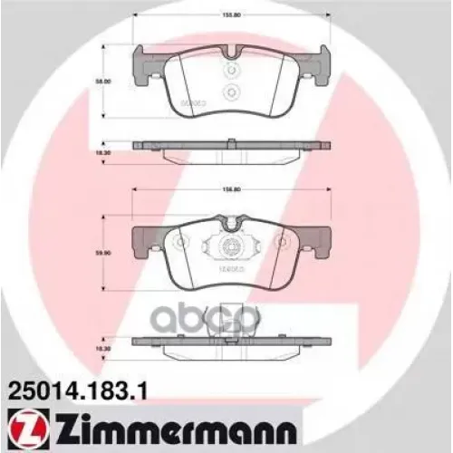 Колодки Тормозные Дисковые Zimmermann 25014.183.1
