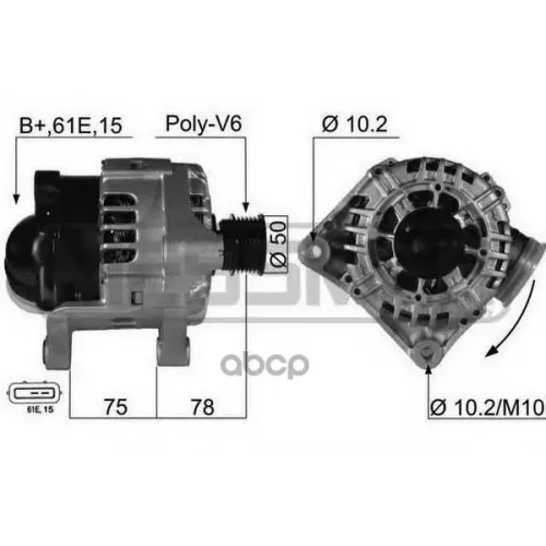 Генератор Bmw E46/E39/E53 2.0-3.0 120A Era 
