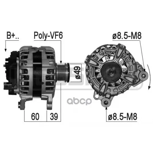 Генератор Skoda Octavia 1.6 14- 145A Era 