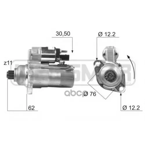 Стартер Vag 2.0 Tdi 2.0Квт Era 