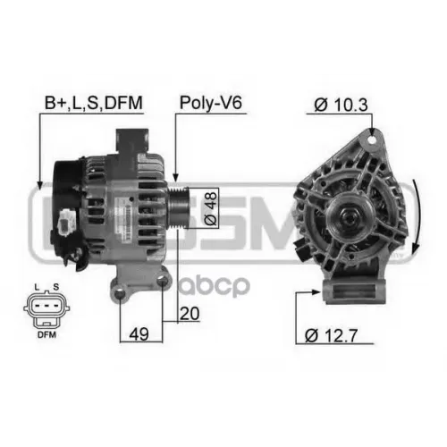 Генератор Ford Focus -04/C-Max -07 1.4/1.6 105A Era 