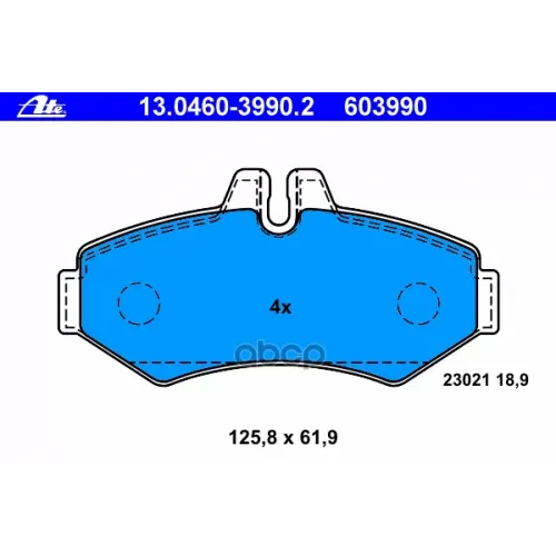 Колодки Тормозные Дисковые Ate 13.0460-3990.2