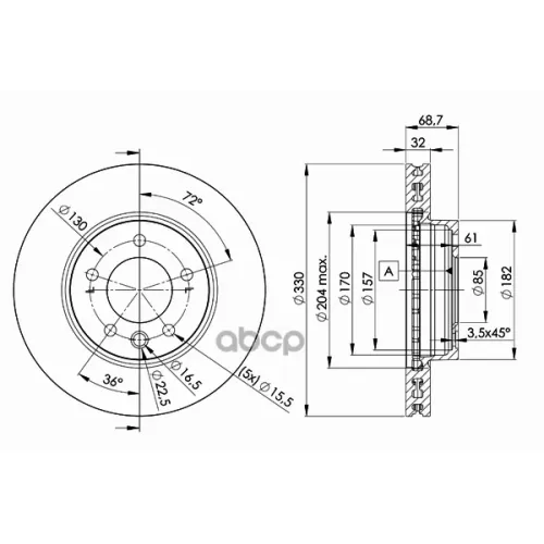 Диск Тормозной Icer 78BD3326-1
